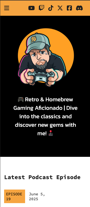 The Overwhelmed Gamer website preview mobile preview